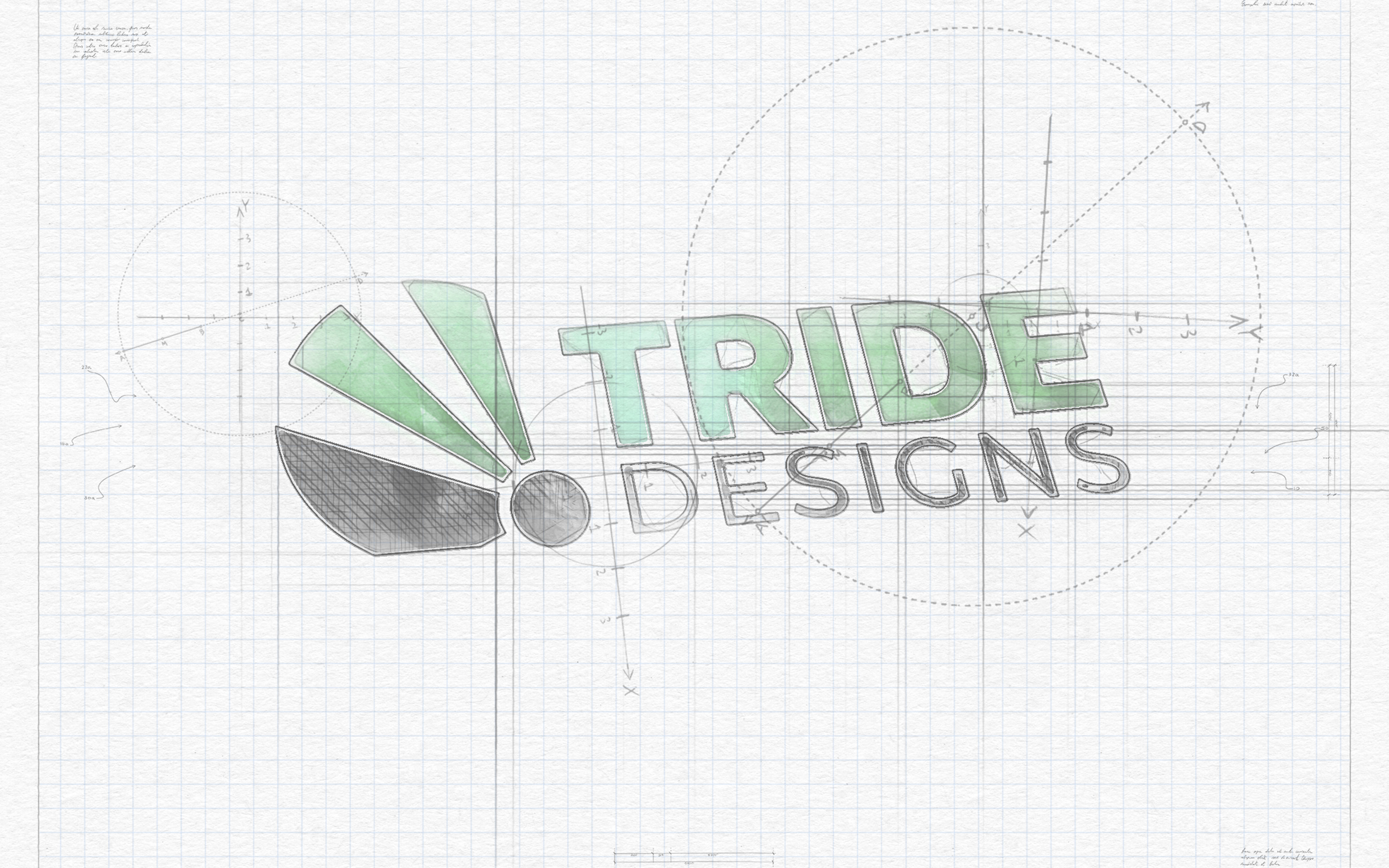 tride designs logo mockup sketch